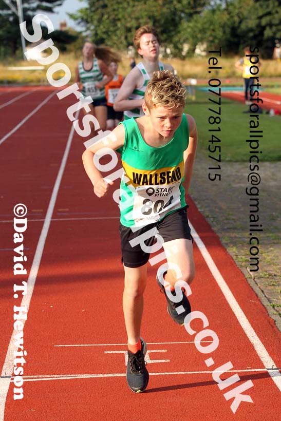 800 metres, 2021 North East Grand Prix 6, Monkton, Wednesday, August 4th. Photo: David T. Hewitson/Sports for All Pics